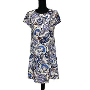 Betsy Johnson Paisley Short Sleeve Mini Sheath Dress 4